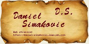 Daniel Simaković vizit kartica